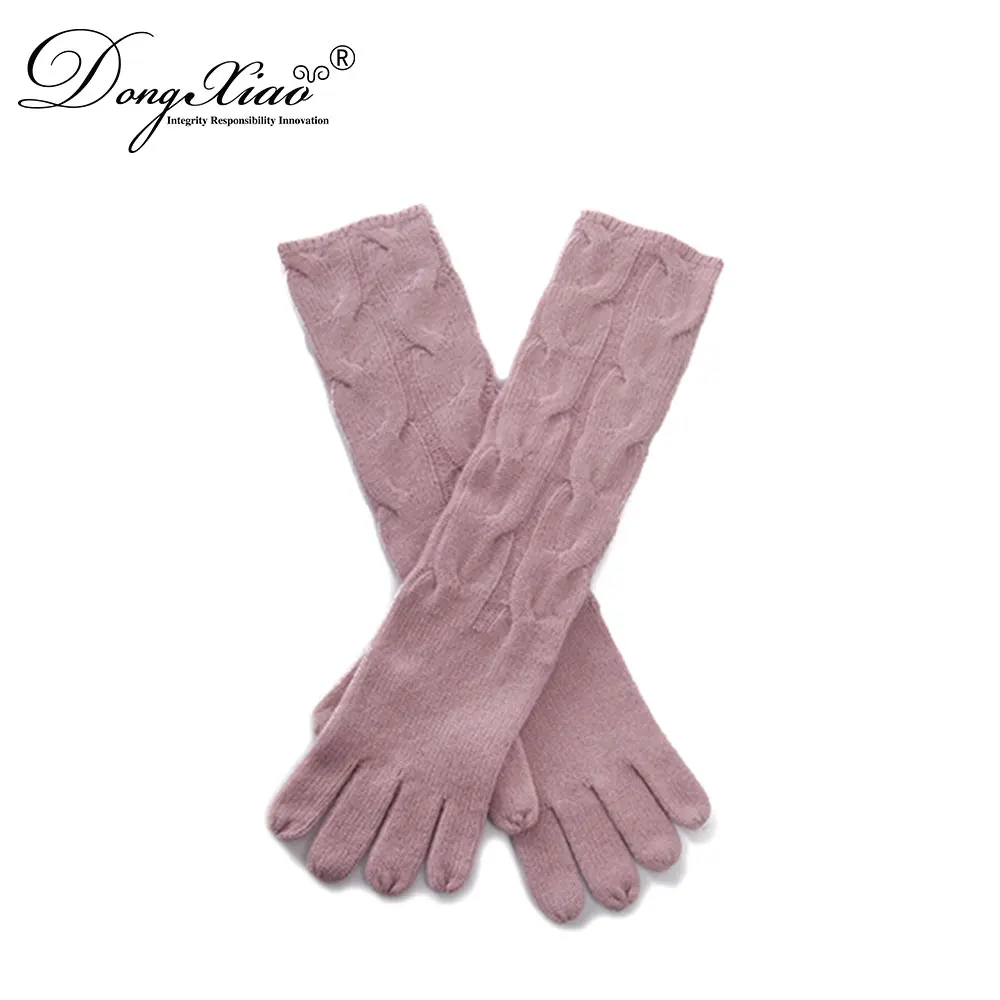High Quality Ladies Arm Warmer Winter Cashmere Knitted Gloves Fancy for Outdoor Use