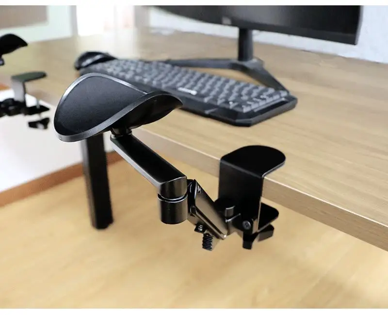 MG Computer Armrest Office Desk Arm Support Table Arm Bracket with Elbow Rest and Mouse Pad Rotatable