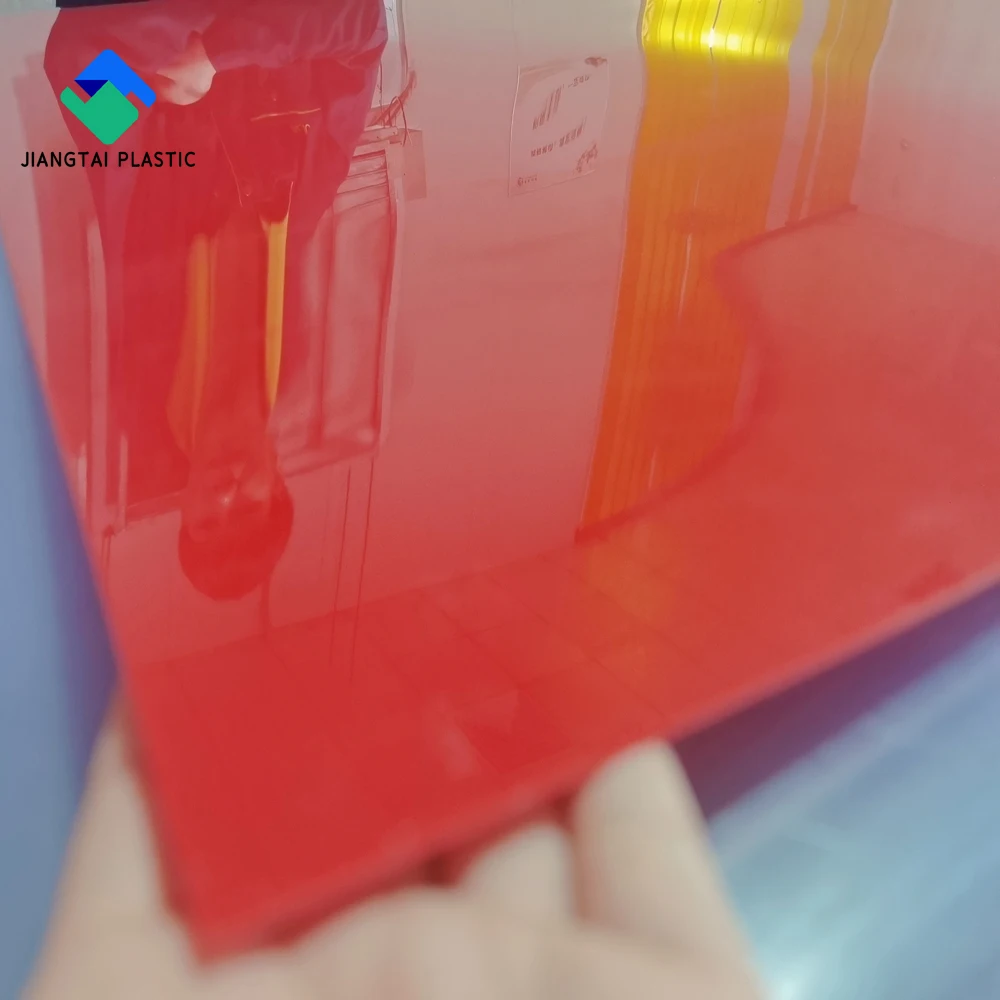 Jiangtai 0.90MM thickness red color rigid pvc plastic sheet
