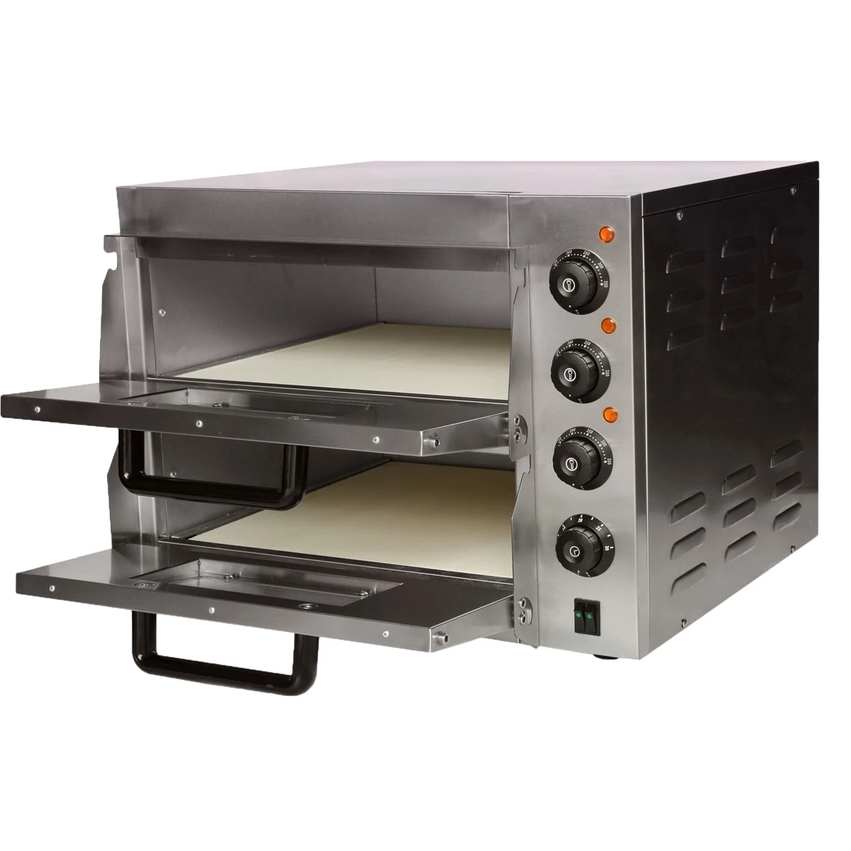 2023 New Design Stainless Steel Double Layer Electric Bakery Pizza Oven