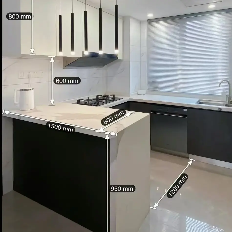 Light luxury modern minimalist kitchen island dining table integrated rock board home multifunctional storage kitchen island