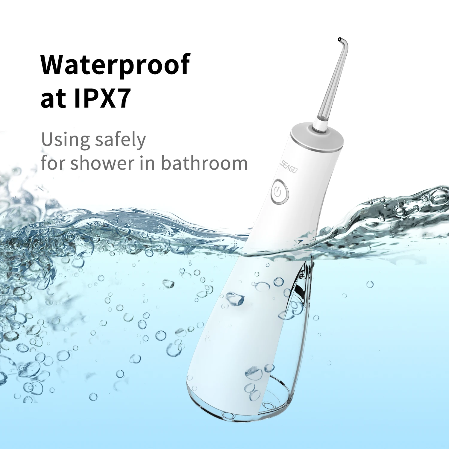 
Seago SG8001 Portable Teeth Whitening Sonic Electric Dental Care Cordless Water Pick Flosser 