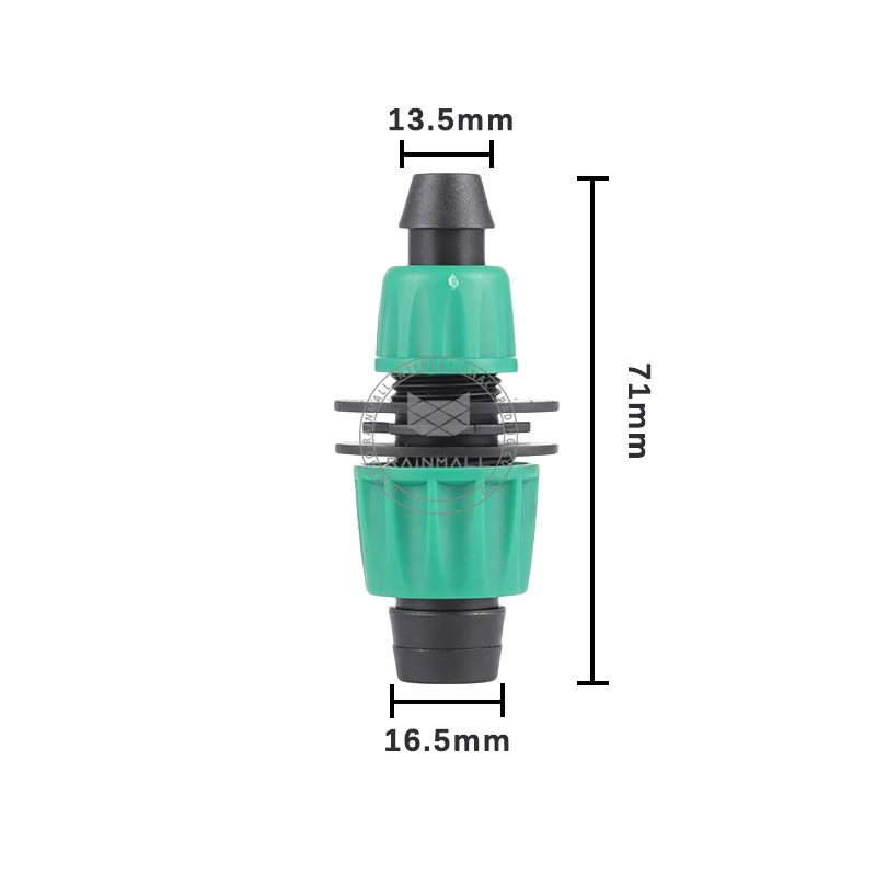 New type PE pipe Lock Nut fitting Agricultural Drip Tape Irrigation Watering Garden Pipe Connectors quick barbed plastic fitting