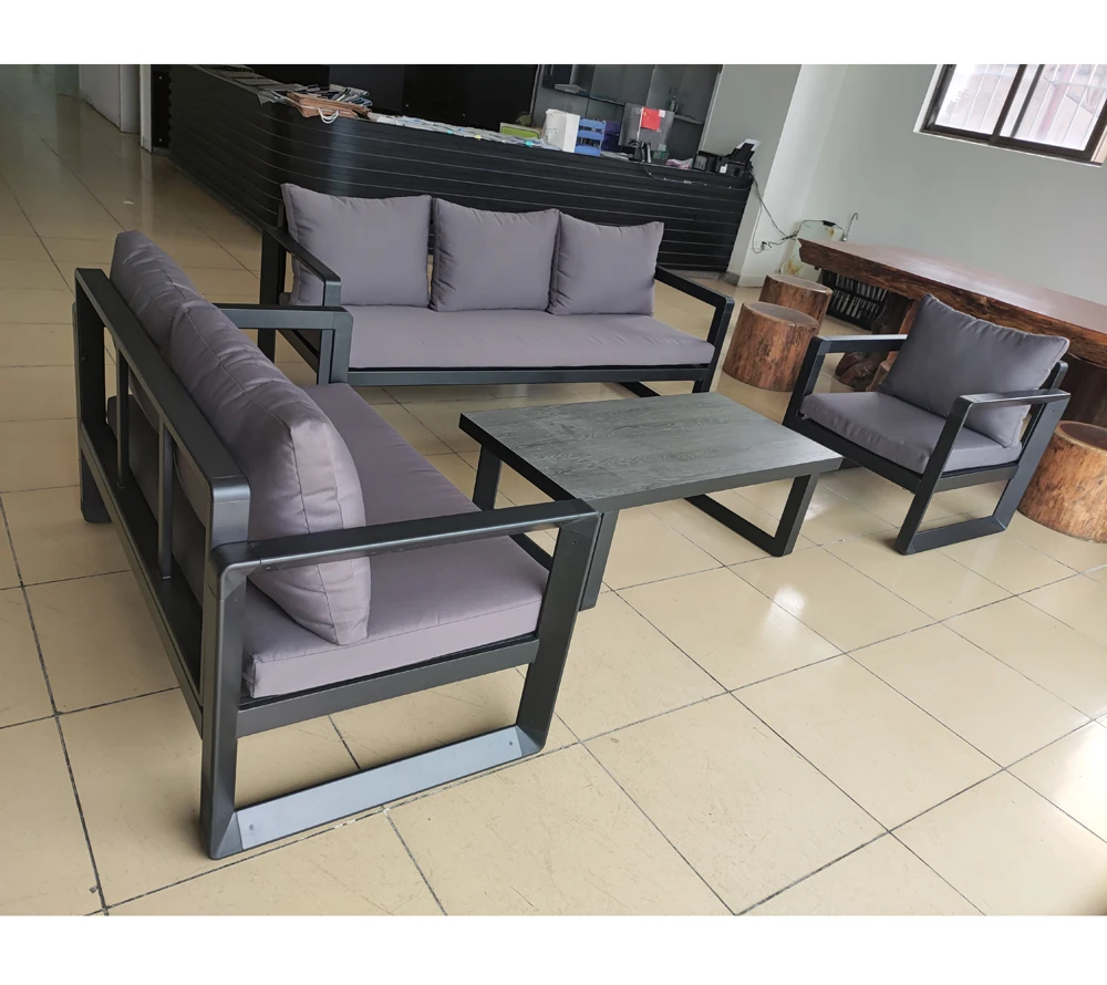 promotion KD design residential use  aluminum frame furniture garden outdoor sofa set