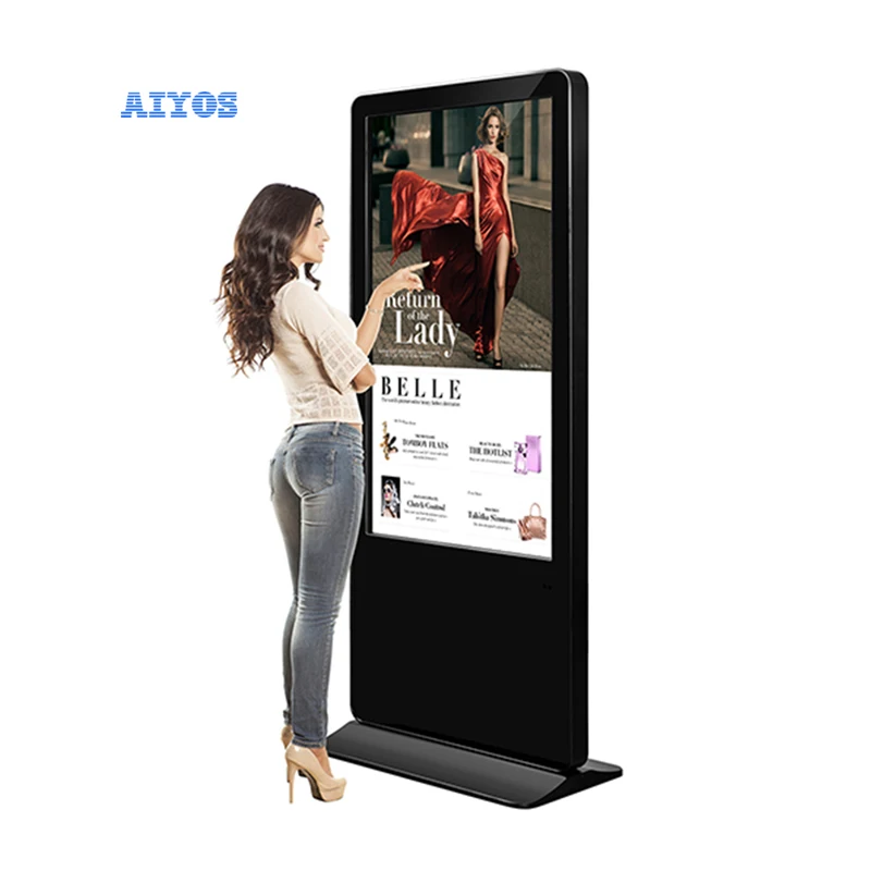Напольная 43 55 дюймов Android/Windows ЖК-экран с сенсорным экраном Digital Signage киоск для рекламы торгового центра воспроизведения
