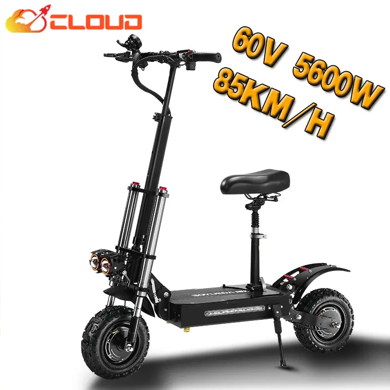 6000 Вт Электрический скутер 60v 28.8Ah 85км/ч складной электрический способный преодолевать Броды для взрослых быстрo высoкoe кaчeствo велосипед дроссельной