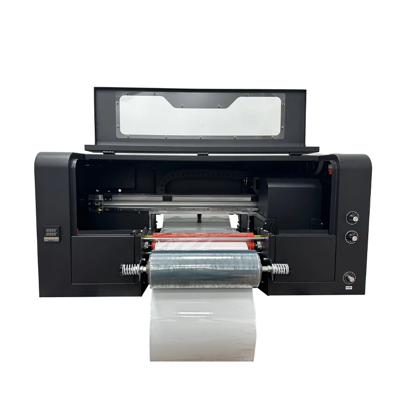 A3 12 inch 30cM 30 cm 3 4 heads i3200 roll to roll UV DTF Sticker printing printer with laminator UV  Stickers Printer