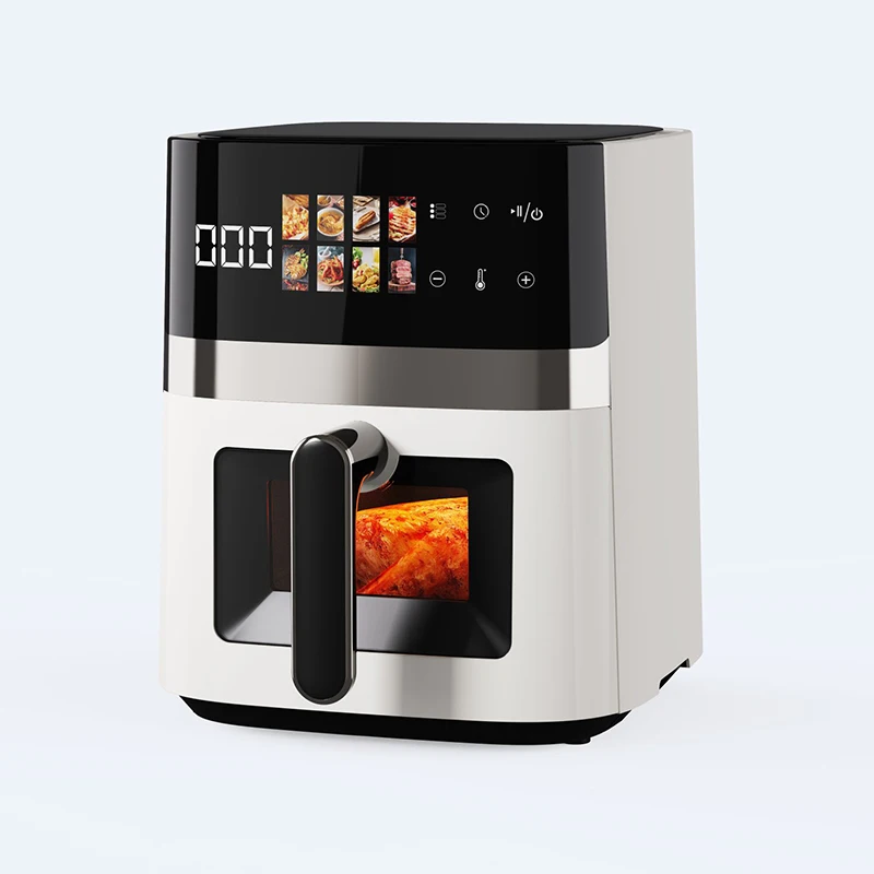 Home Kitchen Multi Function Automatic Intelligent Oil Free Square Electric Touch Screen Digital Visible Smart Air Fryer
