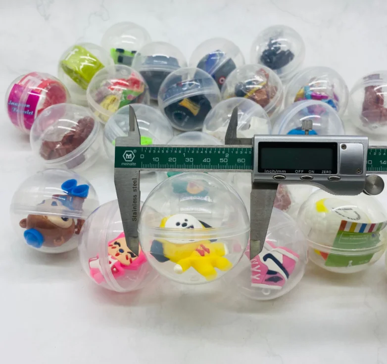 Cheap promotional gift capsule toy 65mm plastic surprise egg capsule ball toy vending machine ball for children