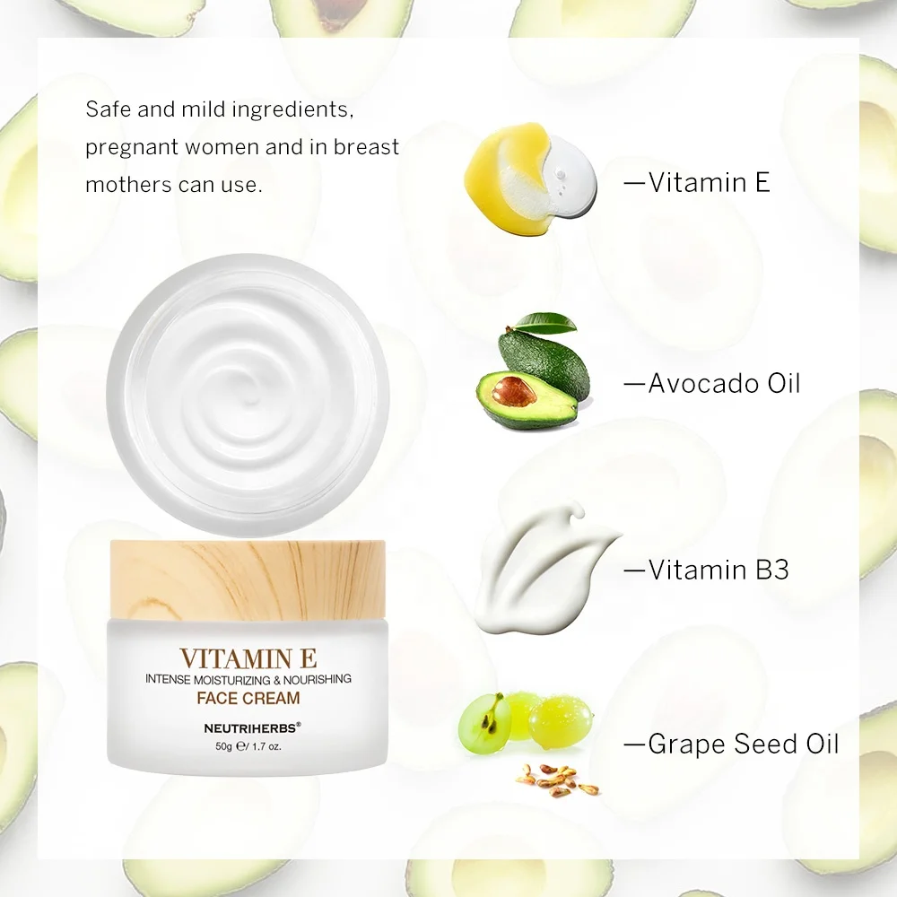Neutriherbs Vitamin E face cream protecting moisturizing lubricating the skin