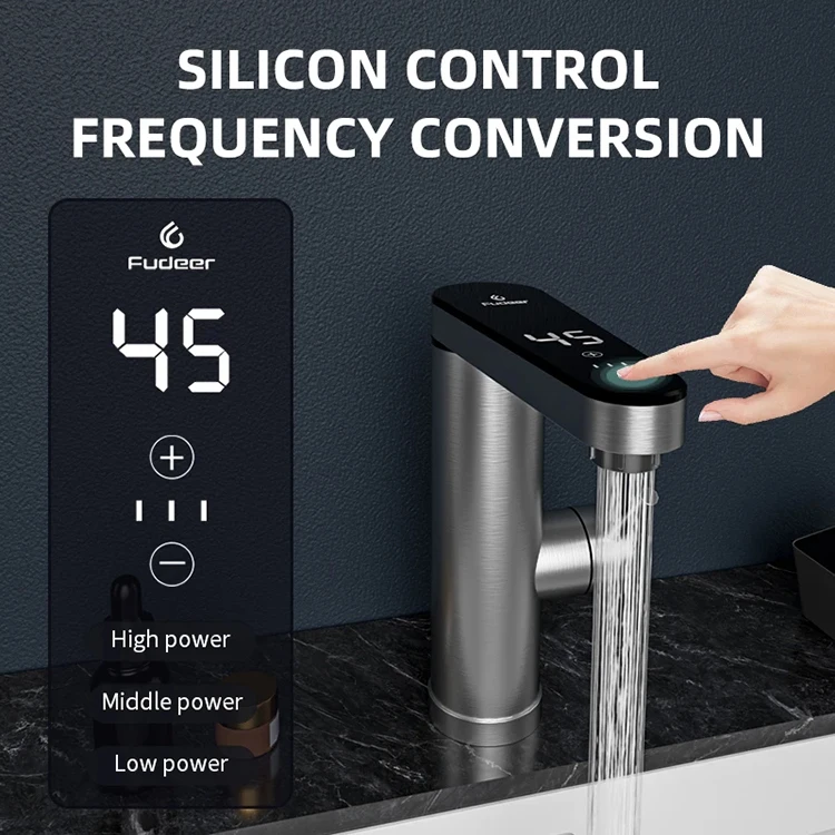 Hot Selling Smart Hot Cold Water Basin Tap Instant Electric Heater Bath Faucet Temperature Display Bathroom Basin Faucet