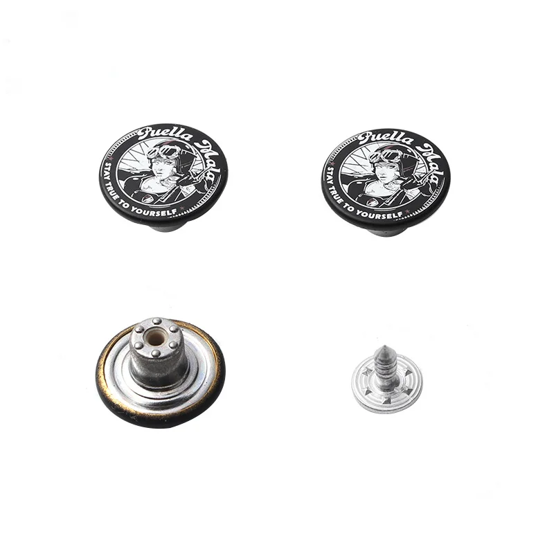 metal alloy 12mm jacket snap buttoncustom jeans buttons