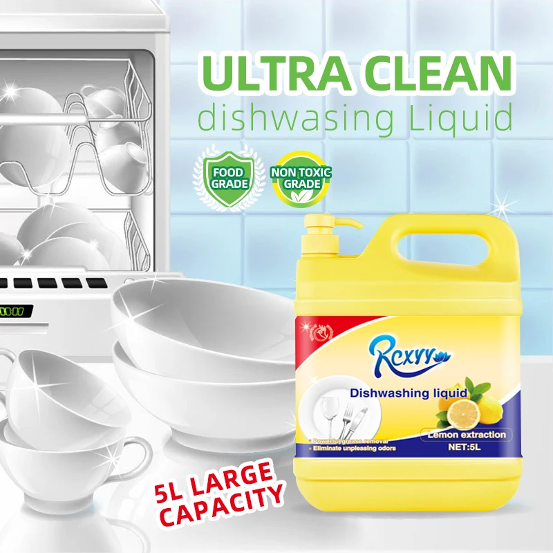 5L OEM High Quality Kumquat/Ginger/Lemon Detergent Cleaning Chemicals Kitchen Cleaner Dishwashing Liquid