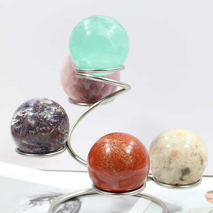 Natural Sun Moon symbiosis Healing Crystal Gemstone Ball Price Sphere Sculpture Figurine
