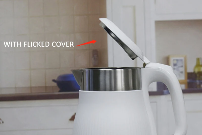 Wholesale price 1.8 liter popular design stainless steel double wall electric water boiling kettle water boiler for coffee