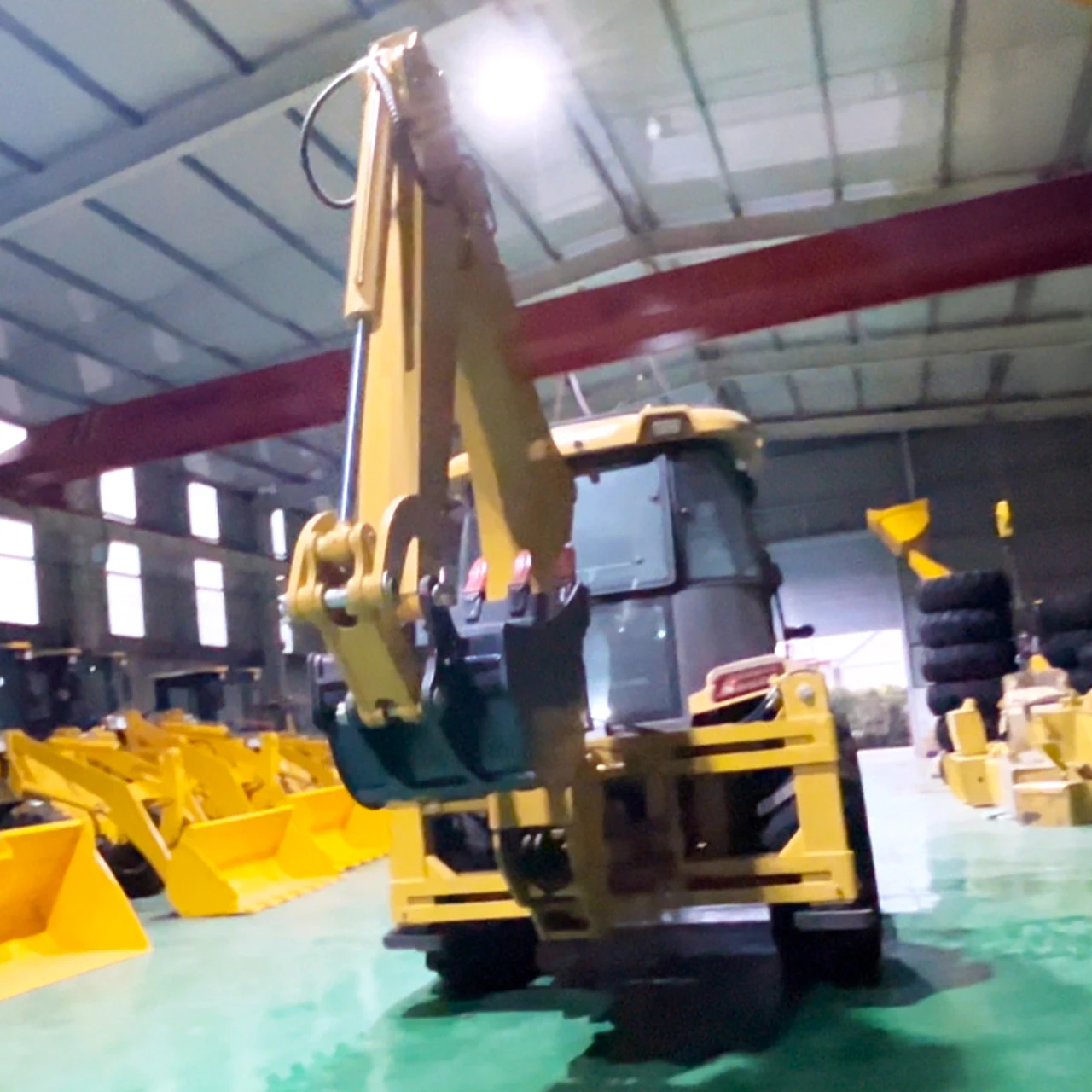 Chinese tractor New Backhoe Loader 4x4 Backhoe Price Mini Tractor Front End Compact Backhoe Loader With Excavator