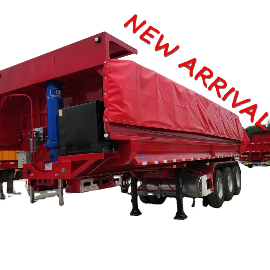 OYJD Trailers new arrival 3 axles design payload 60t strong hydraulic cylinder U-type box dump muck stones semitrailer on sale