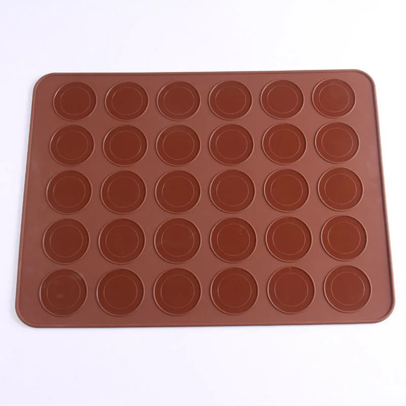 Baking Mat Macaron 48 Capacity Round Muffin Non-stick Silicone Baking Mat Chocolate Macaron Silicone Mat Baking Liner Sheet