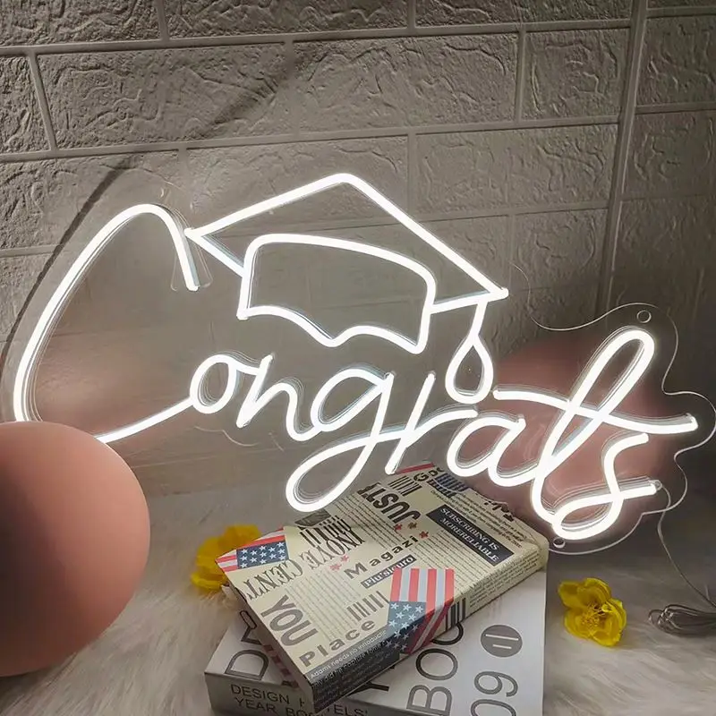 GOLDMORE1 RGB Glass Light Custom Acrylic Letters congratulation neon congrats sign graduation