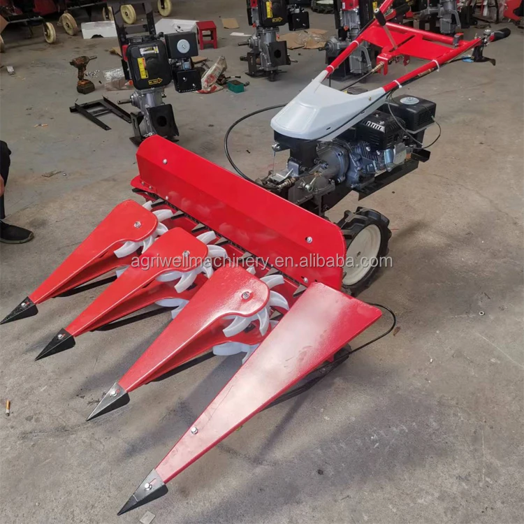 Mini Reaper Harvester for Rice Wheat Paddy Corn Farm Tractor Drive Combine Corn Reaper with Used Engine Grain Harvester