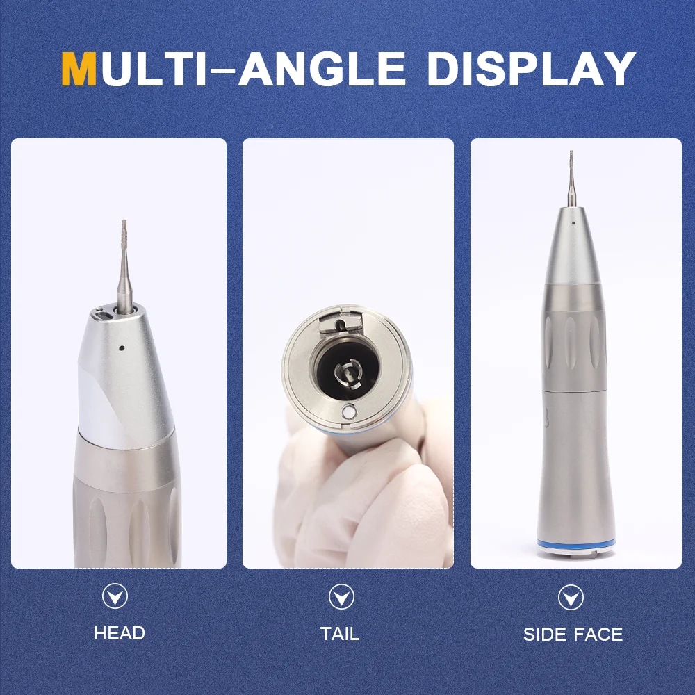 Z65L Straight Handpiece 1:1 Low Speed Polishing Hand Piece Fiber Optic Stainless Steel Body Dental Instrument Dentist Supplies