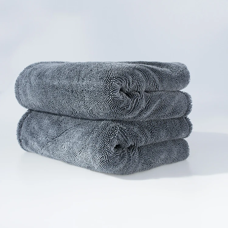 Wholesale Absorbent Car Wash Towel 600/1200GSM Gray Microfiber Thicken Car Cleaning Drying Cloth Towels