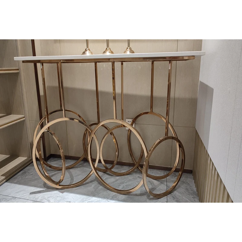 2022 Foshan Modern HBA Interior Design Console Table with Marble Top