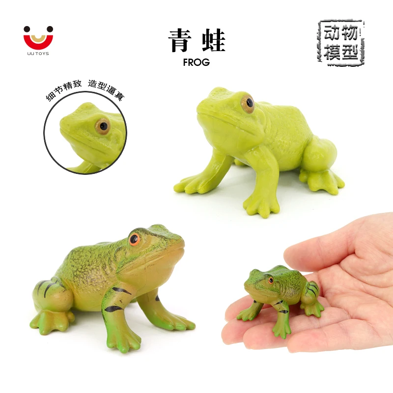 Wholesale Solid PVC Simulation  Statue Model Animal Figurines Toys Frog Animal Toys Figures
