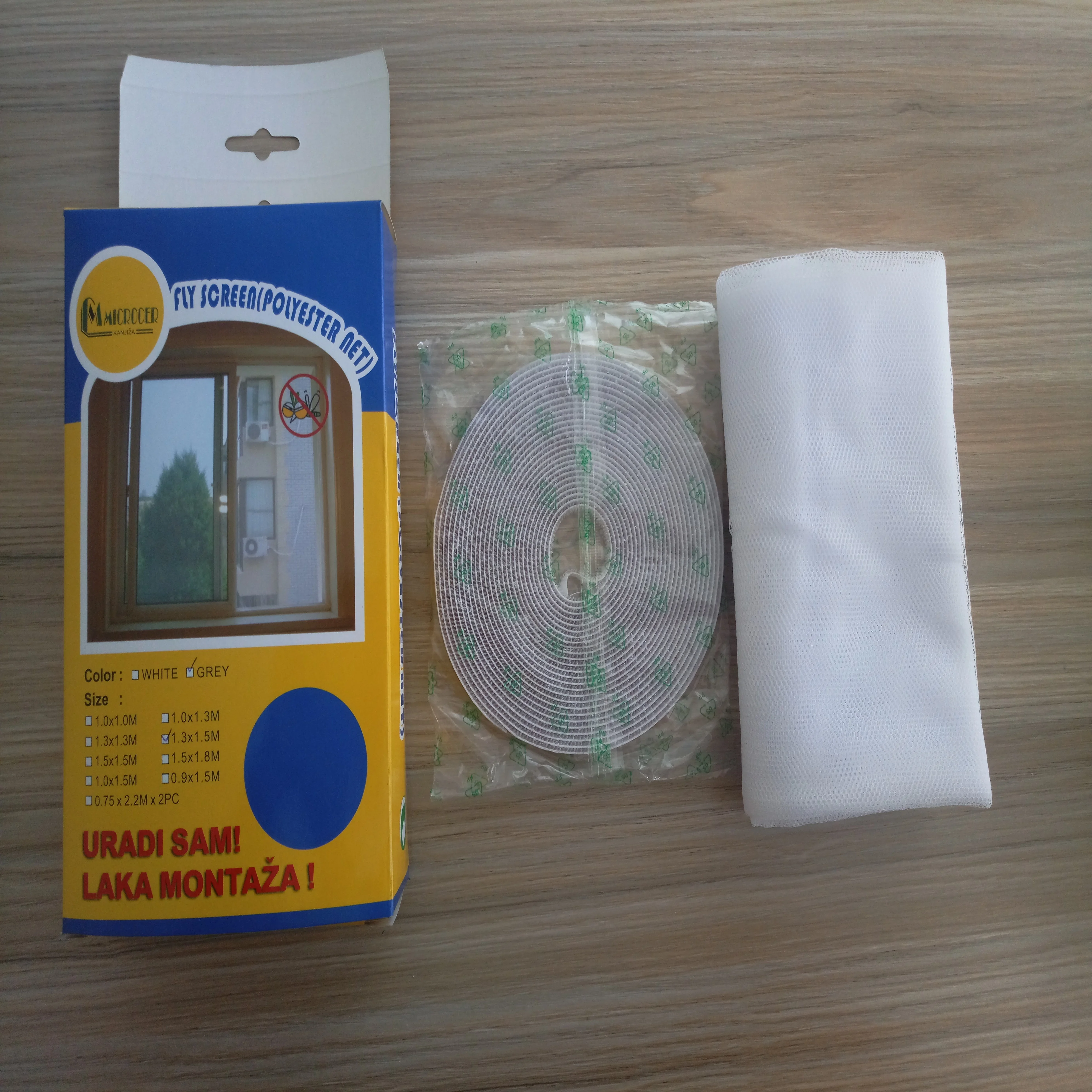 Hot Sale Self-Adhesive Hoop Tape Screen Fly Bug Mosquito Protector Net Mesh Screen Window Curtain Mesh