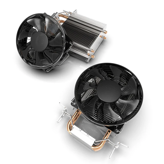 LED Radiator  Quiet Computer Case Fan Blue PC multi-platform CPU heat sink 2 copper tube heat sink 9CM fan 115X 1200 1700 AM4