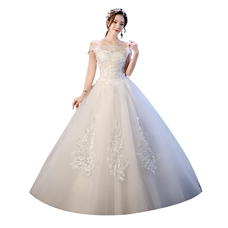 Cheap Wedding Dress Bridal Gown Made In China Crystal Ball Gown Dress Slim Waist Korea Wedding Gowns