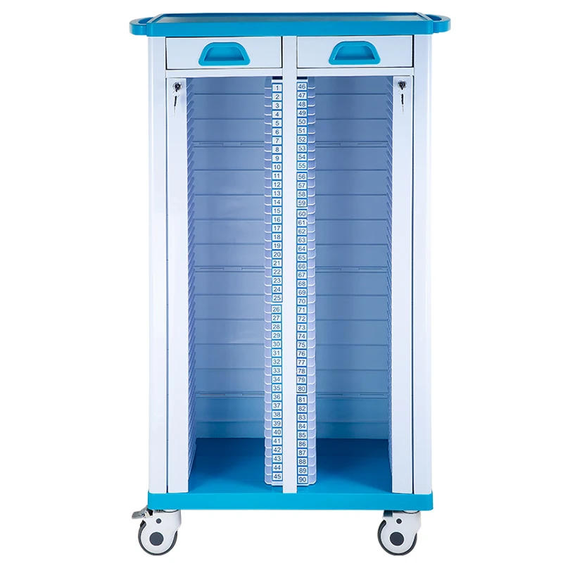 New Type ABS Patient Nursing Movable Plastic File Record Case hospital file trolley medical office cabinets