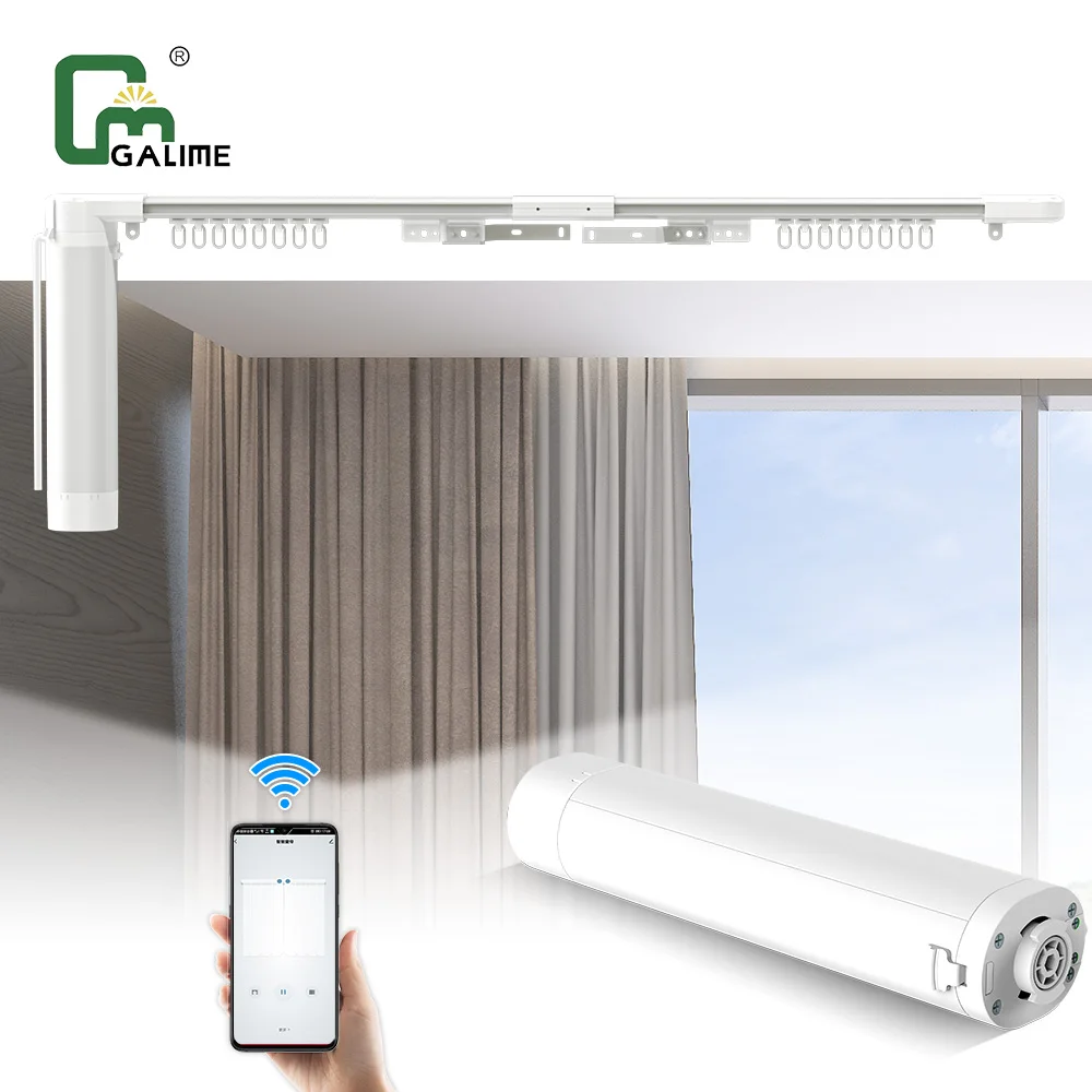 Galime Electric Curtains with Wifi Remote Operate Control google Home Ready for the Room