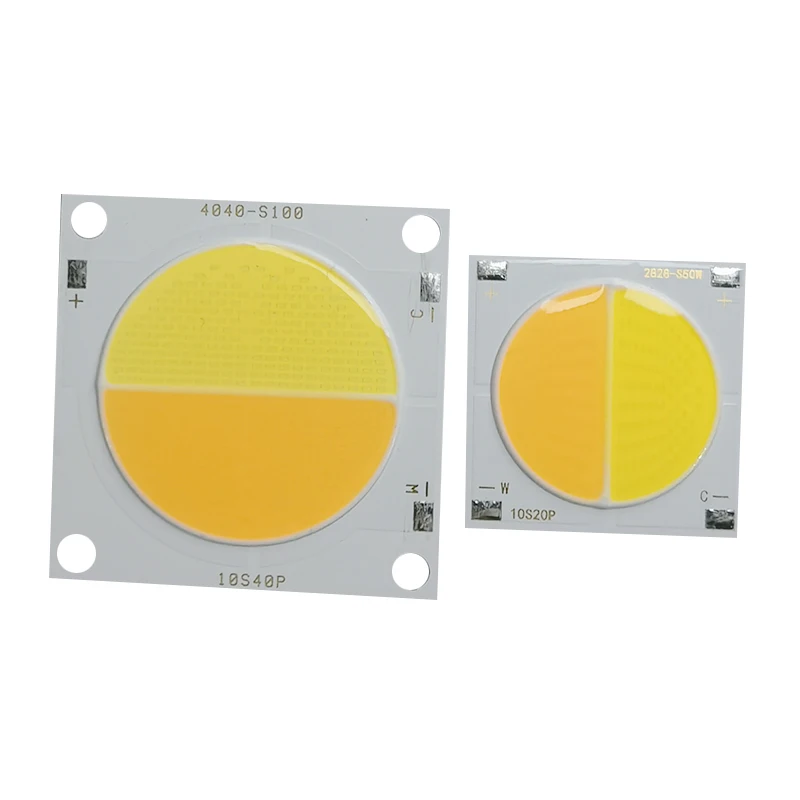 Sanan Epistar Bridgelux High power 100W 200W COB LED Chip High cri Bi color 3000K 5600K CRI95 CRI97 CRI98 Video Film Lighting