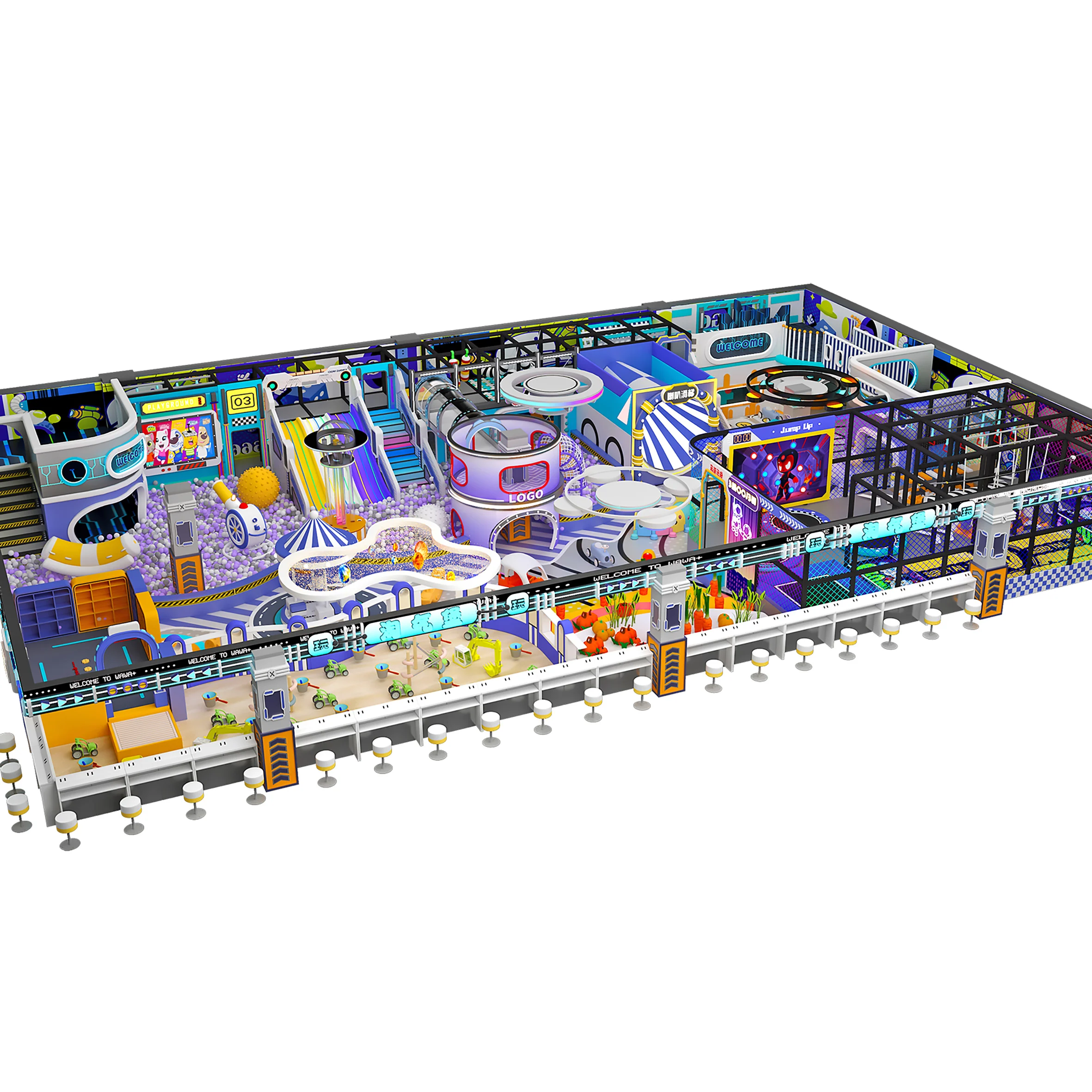 New Design Professional Themed Playhouse Climbing Nets Indoor Playground Commercial Playgrounds Kid Soft Play Equipment