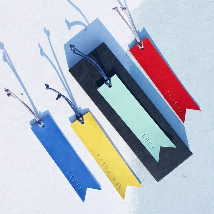 
Cow leather bookmark, custom leather colour, logo, design, direct factory price 