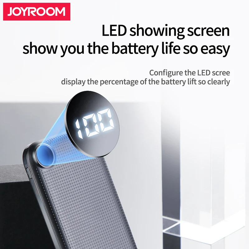 
Joyroom 2019 new arrivals full 10000mah capacity fast charge portable slim power bank 