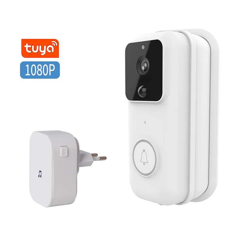 Remote control Video door intercom camera smart tuya rechargeable ring wireless doorbell wifi door bell with camera