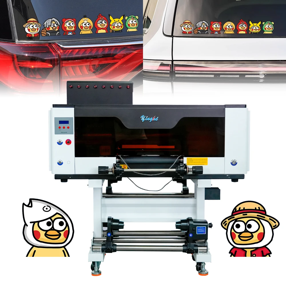 High Resolution A3 UV DTF Sticker Printer Direct To AB Film With Lamination All In One Mug Warps Crystal Label Digital Printing