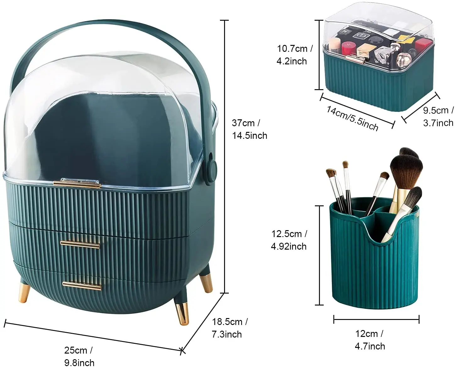 New Style Skin Care Cream Lipstick Cosmetic Organizer Desk Makeup Organizer With Drawer Cosmetic Storage Box