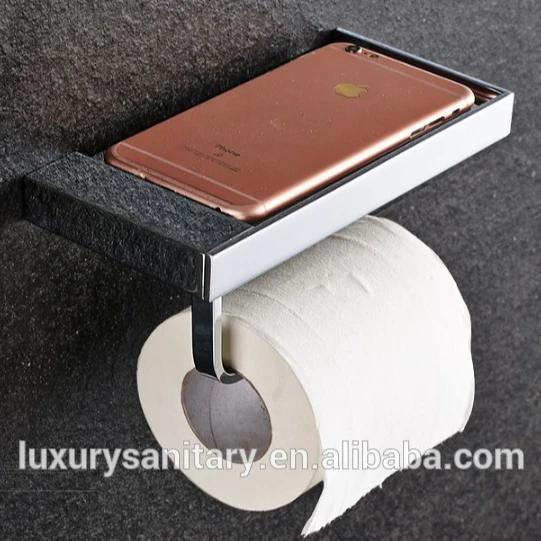 New Design Wall Mounted Chrome Plating black rose goldsilver  brass Toilet Paper Roll Holder