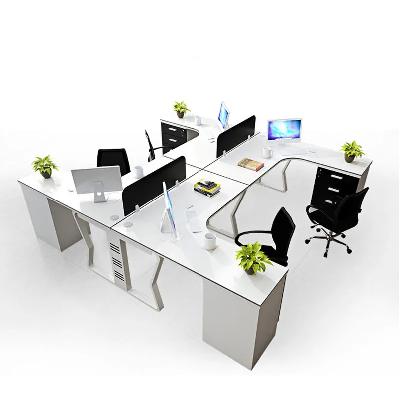 Factory wholesale simple modern office executive table luxury 4 people office desks Italian design executive wooden table