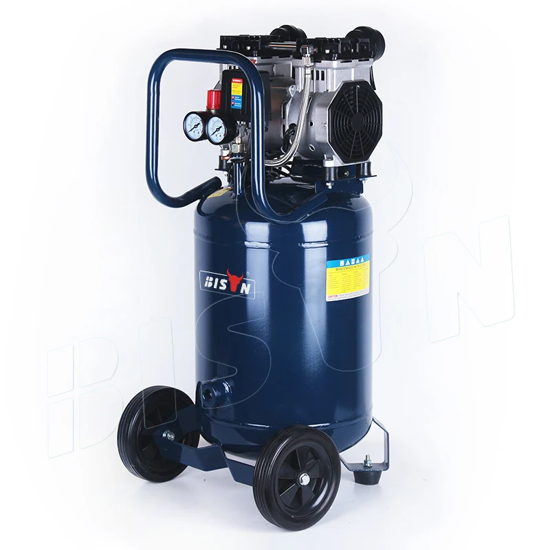 Bison China 5 Bar 50L 5Hp Portable Upright Piston Silence Vertical Tank Air Compressor Oil Less
