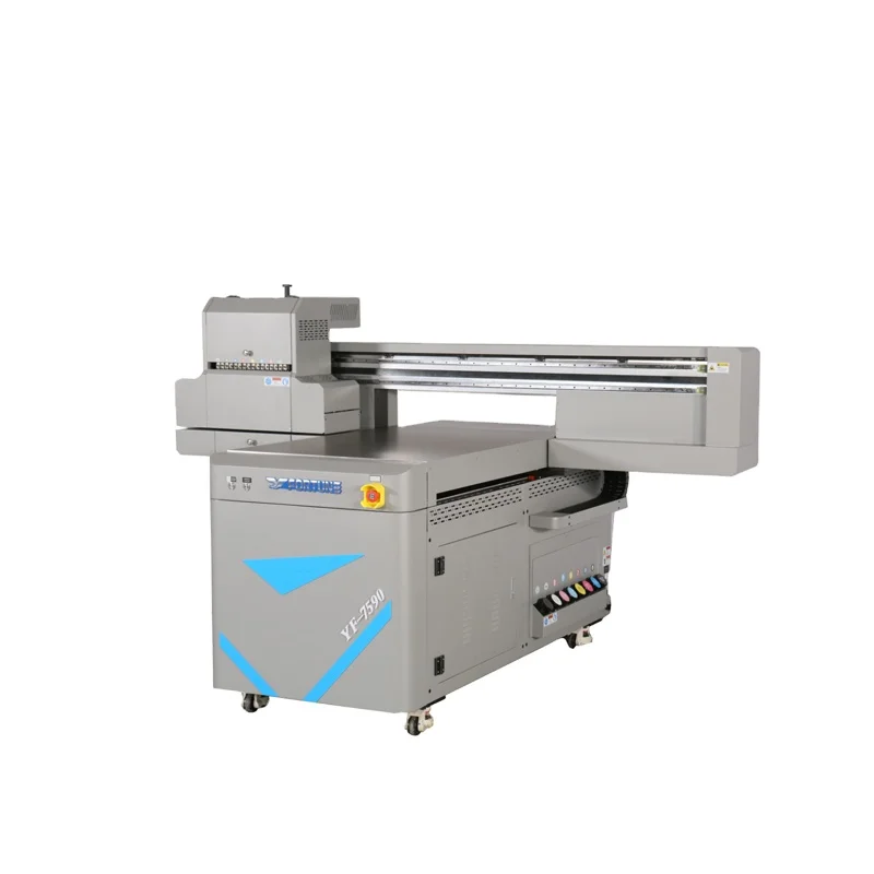 7590 uv flatbed small large format printer with rotary for bottles phone cases and toshiba CE4