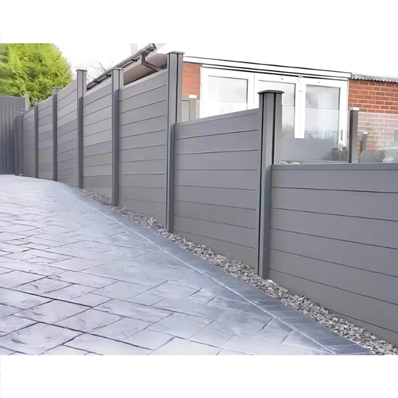 Factory Aluminum Alloy Post Composite Fence Panels wpc privacy fencing with competitive price 1800x1850mm