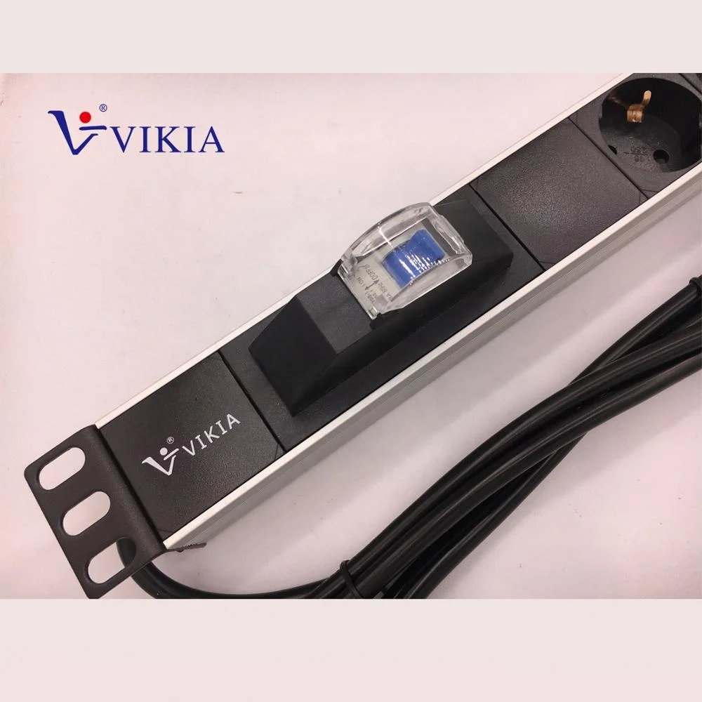 1U 3 варианта OEM немецкого типа PDU с 1P выключателем для египетского рынка