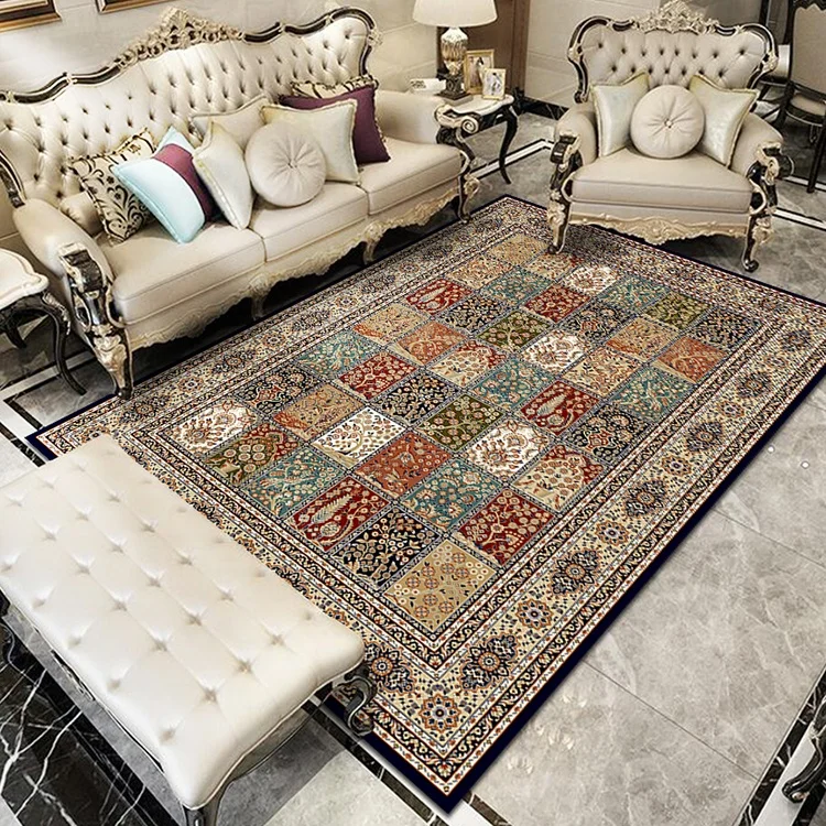 
Traditional Isfahan Tabriz Qom Hand Knotted Silk Carpet Big Size For Living Room 