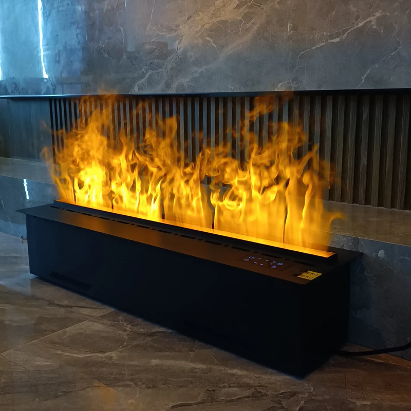 Modern Design Recessed Steel Electric Fireplace Sale 3D Water Steam Fireplace
