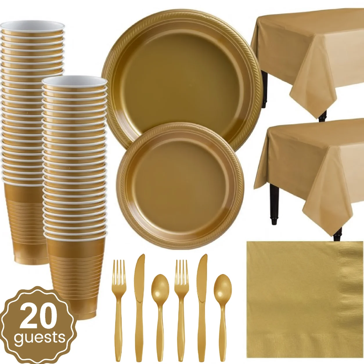 Tableware set for 24 guests Party Supplies Disposable Dinnerware Tableware Set Disposable Paper Plates Napkins Cups for Party