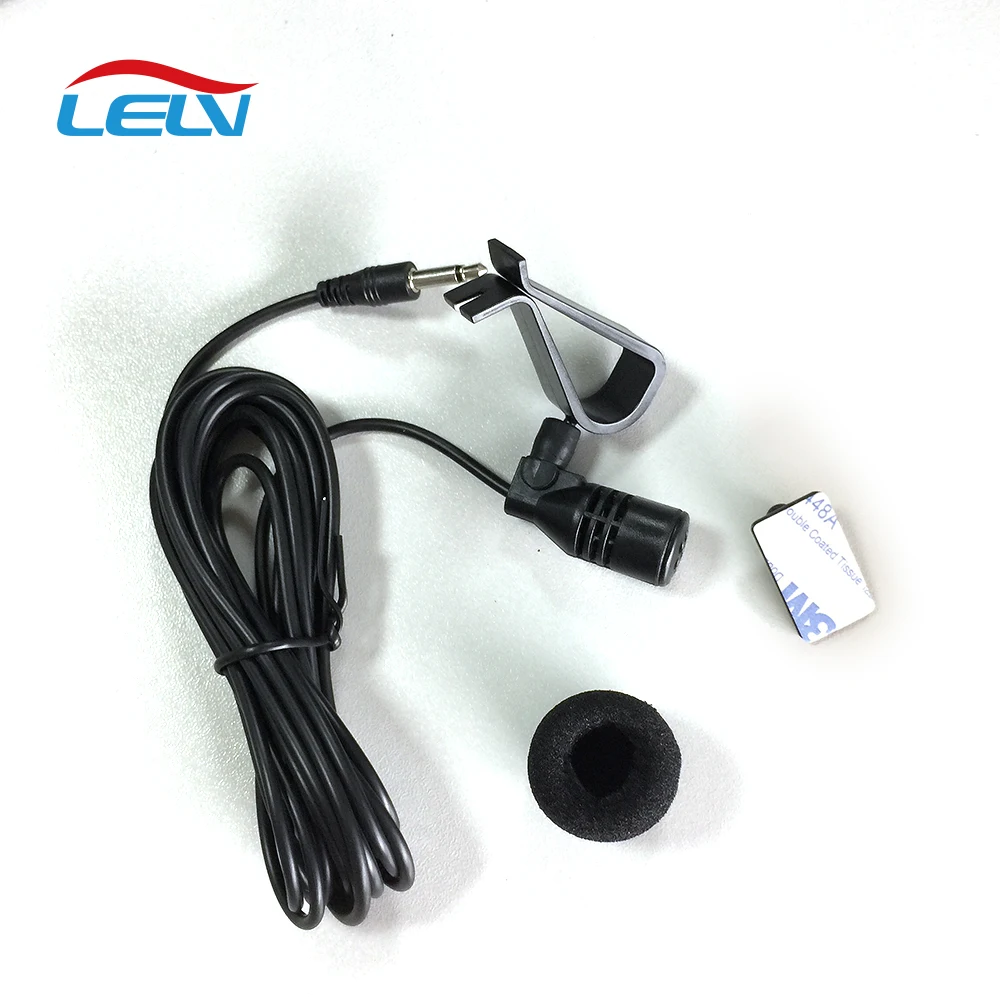 LeLv 50Hz-20KHz 3.5mm External Microphone For Car Audio DVD Player GPS Stereo BT Enabled Mic Kits